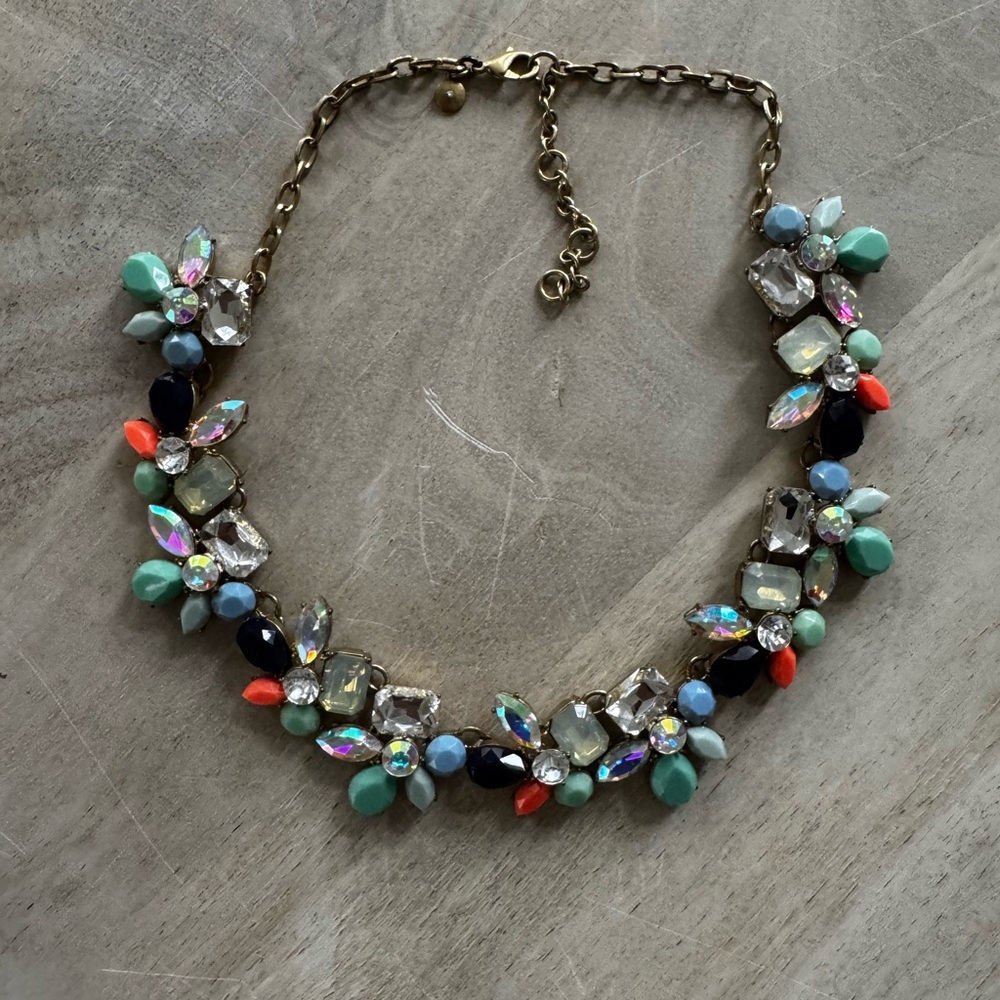 J. Crew Statement Necklace with Multicolor Stones